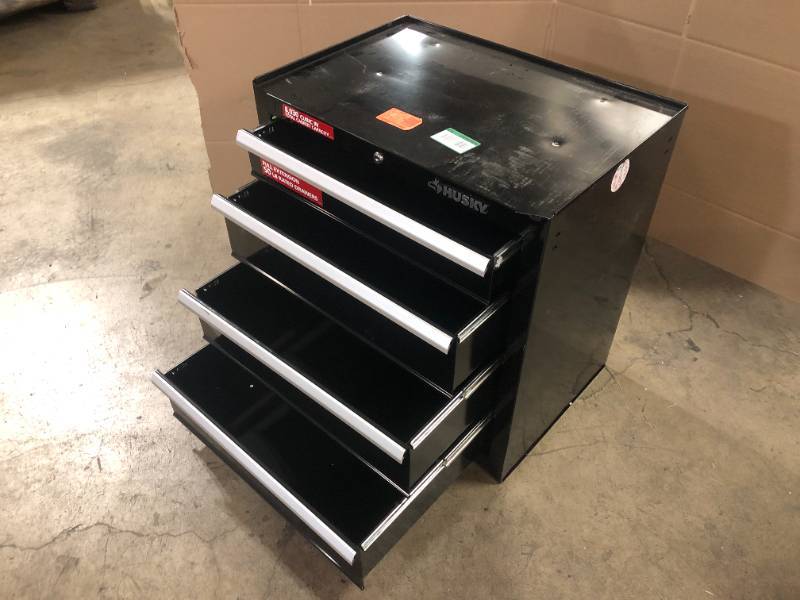 26.5 In. W X 18 In. D Standard Duty 4-Drawer Rolling Tool Cabinet in Gloss Black - Image 2